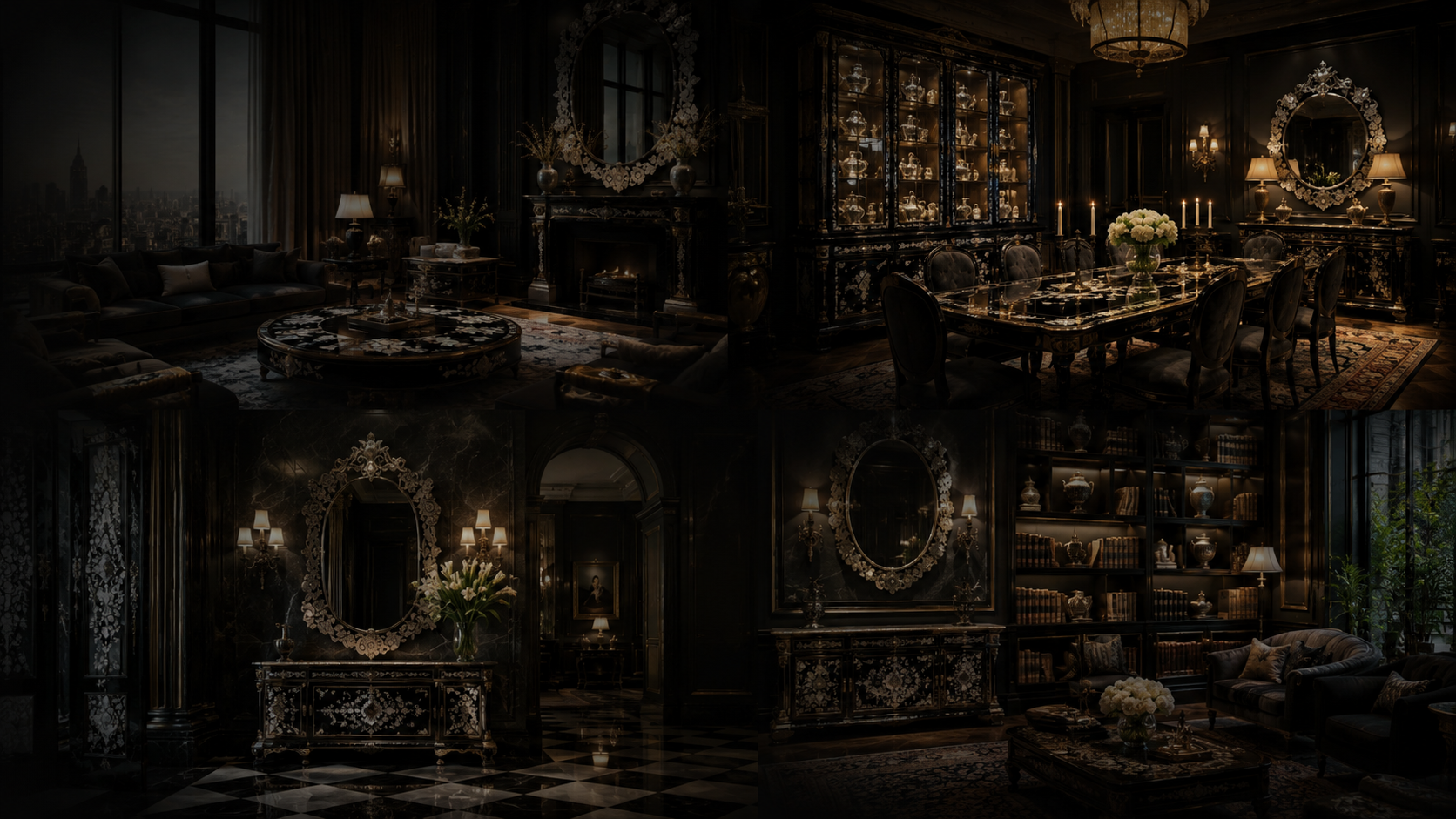 Luxury interior with antiques